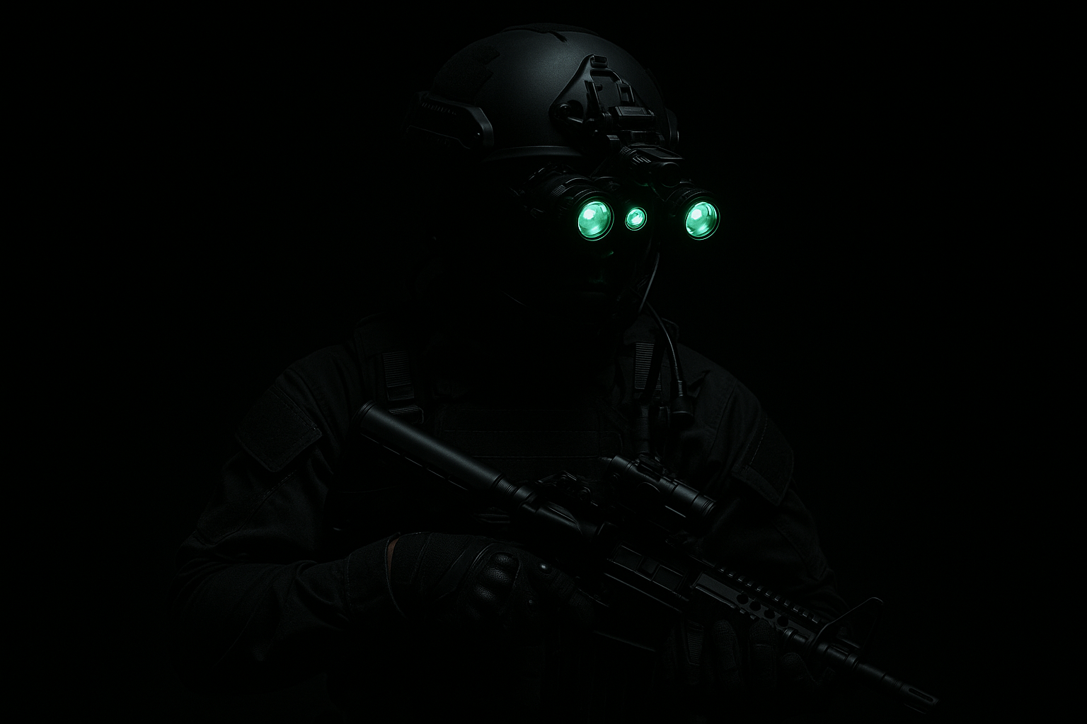 Operator with Night Vision